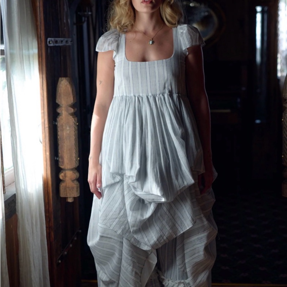 Selkie Lake Stripe On a Cloud Dress 6x